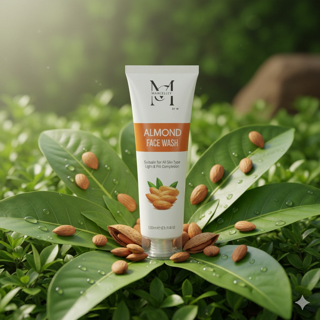 Marcelley by M – Almond Face Wash | Ultra Soft & Natural Skin Care for All Skin Types (100ml)
