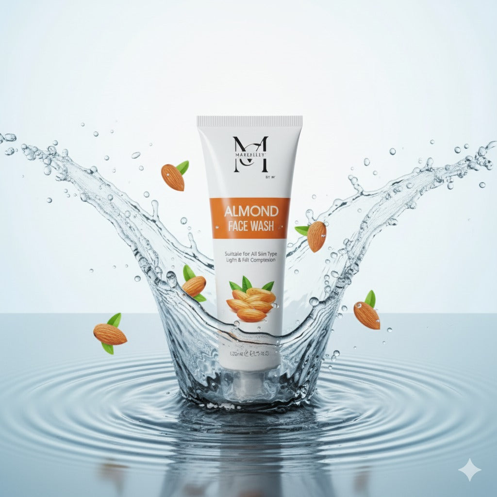 Marcelley by M – Almond Face Wash | Ultra Soft & Natural Skin Care for All Skin Types (100ml)
