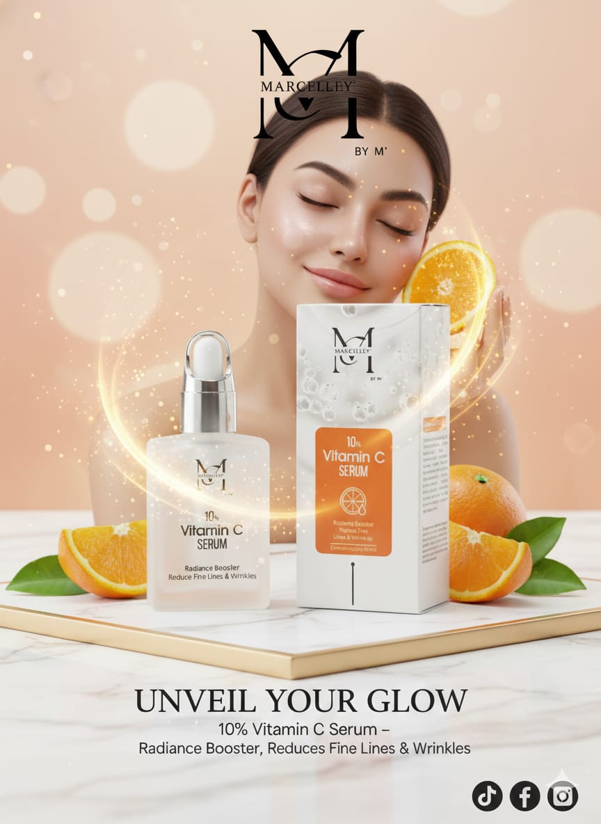 Marcelley by M 10% Vitamin C Serum – Brightening, Anti-Aging, and Radiance Booster