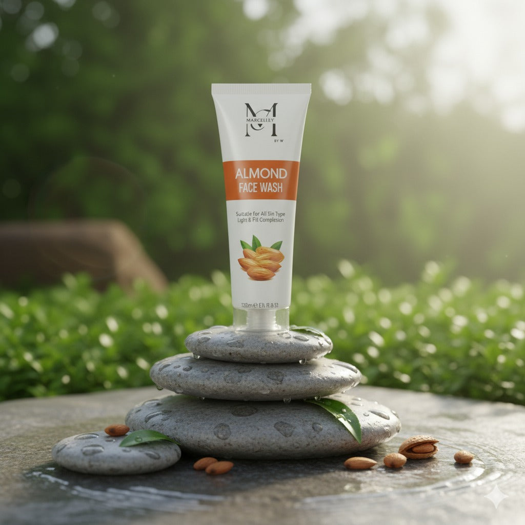 Marcelley by M – Almond Face Wash | Ultra Soft & Natural Skin Care for All Skin Types (100ml)